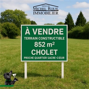 terrain à la vente -   49300  CHOLET, surface 852 m2 vente terrain - UBI481485965